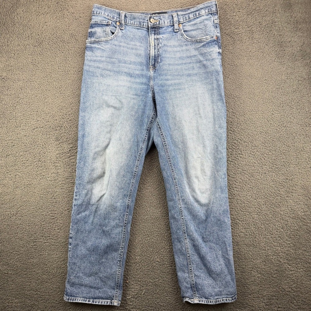 Gap Denim 90s Loose Fit Jeans Light Wash Blue Womens 18/34R High Rise Baggy